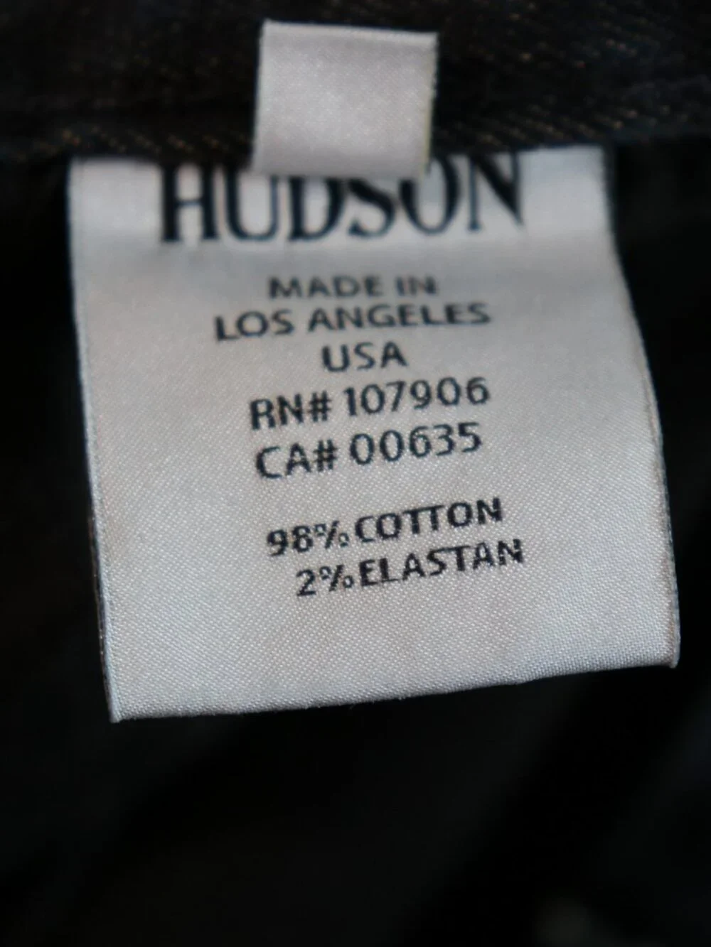 VTG Hudson Clifton Jeans Made in Los Angelos USA | Raw Indigo Denim 34 x 36 Tall - Picture 5 of 16